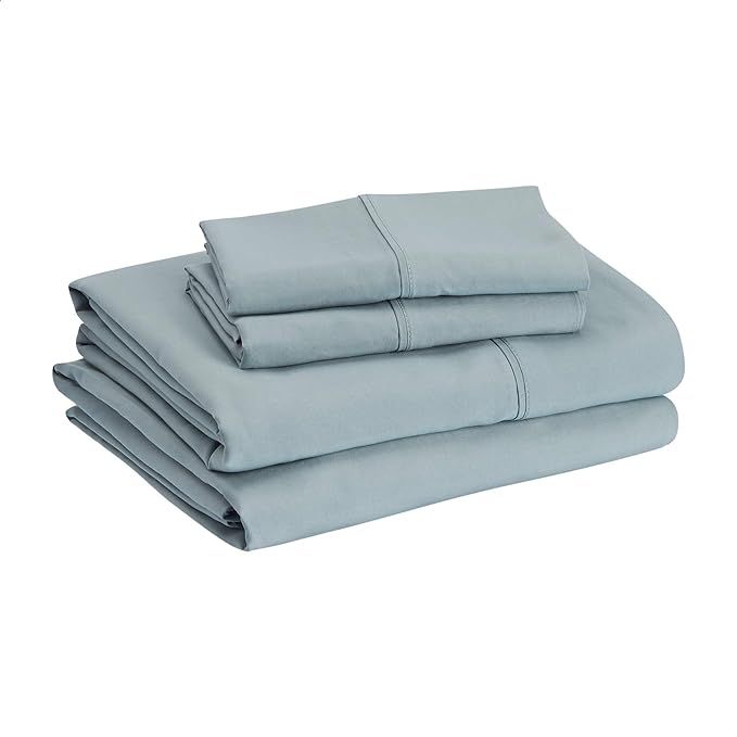 Amazon Basics Lightweight Super Soft Easy Care Microfiber Bed Sheet Set with 14" Deep Pockets - Q... | Amazon (US)