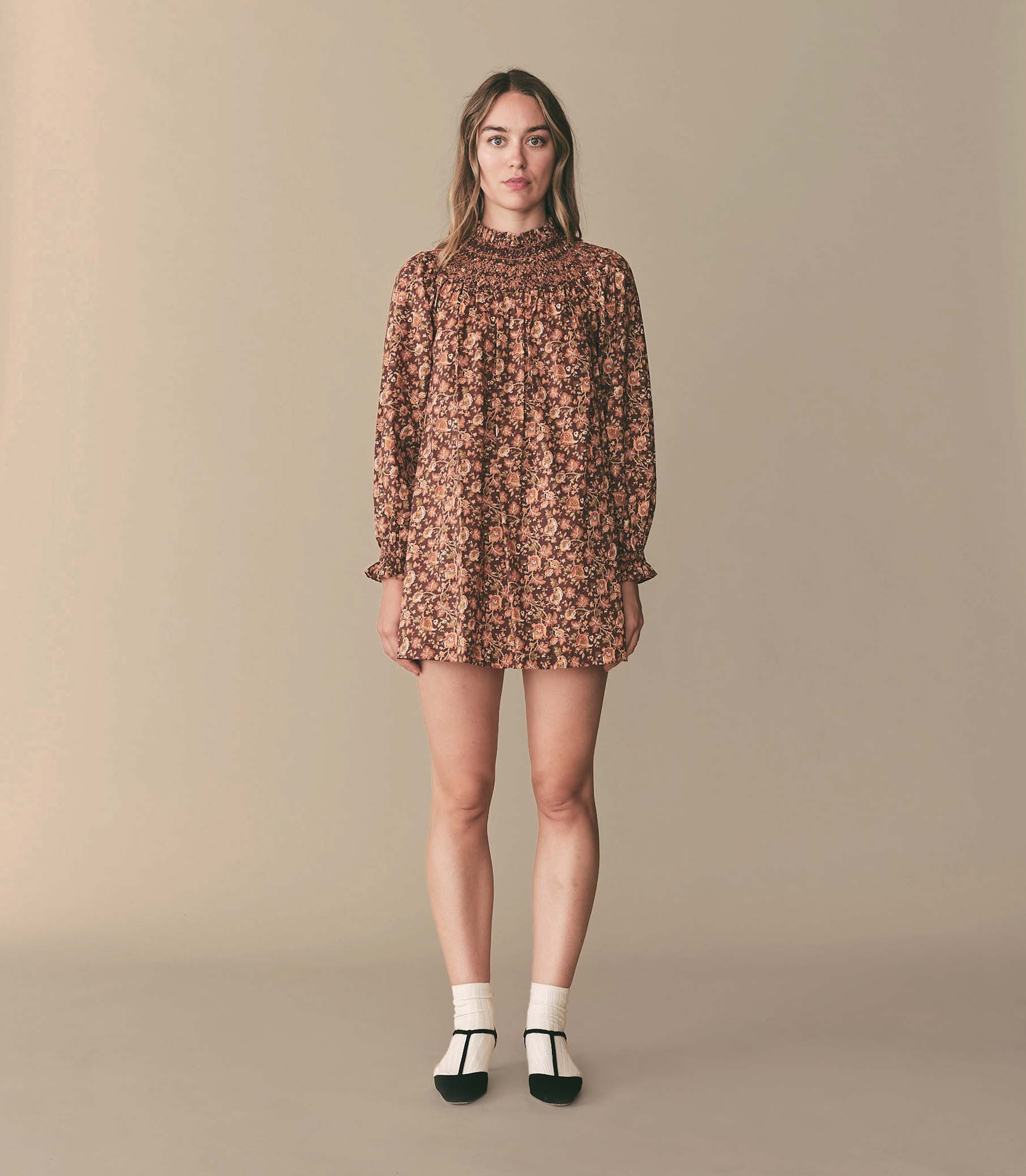 Idalie Dress - Mulberry Vine Floral | DÔEN | DOEN