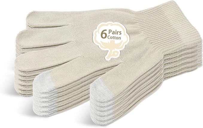 Evridwear Unisex Moisturizing Cotton Gloves with Touchscreen Fingertips for Eczema Beauty Cosmeti... | Amazon (US)