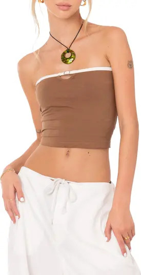 Colby Belted Cotton Blend Tube Top | Nordstrom