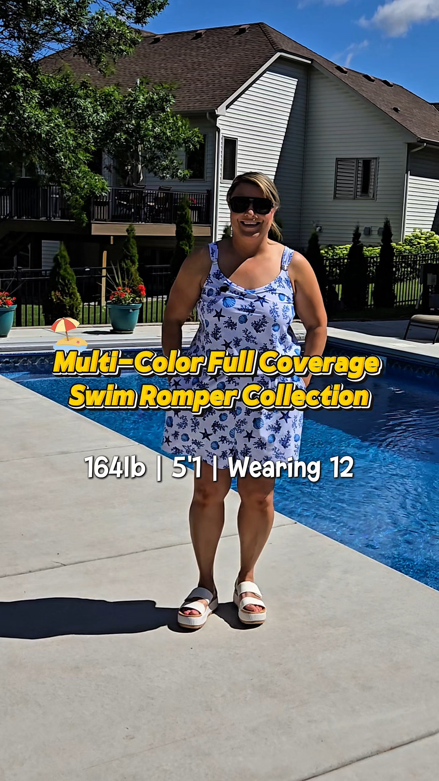 Multi color full coverage swimsuit rompers 

#LTKPlusSize #LTKPetite #LTKMidsize