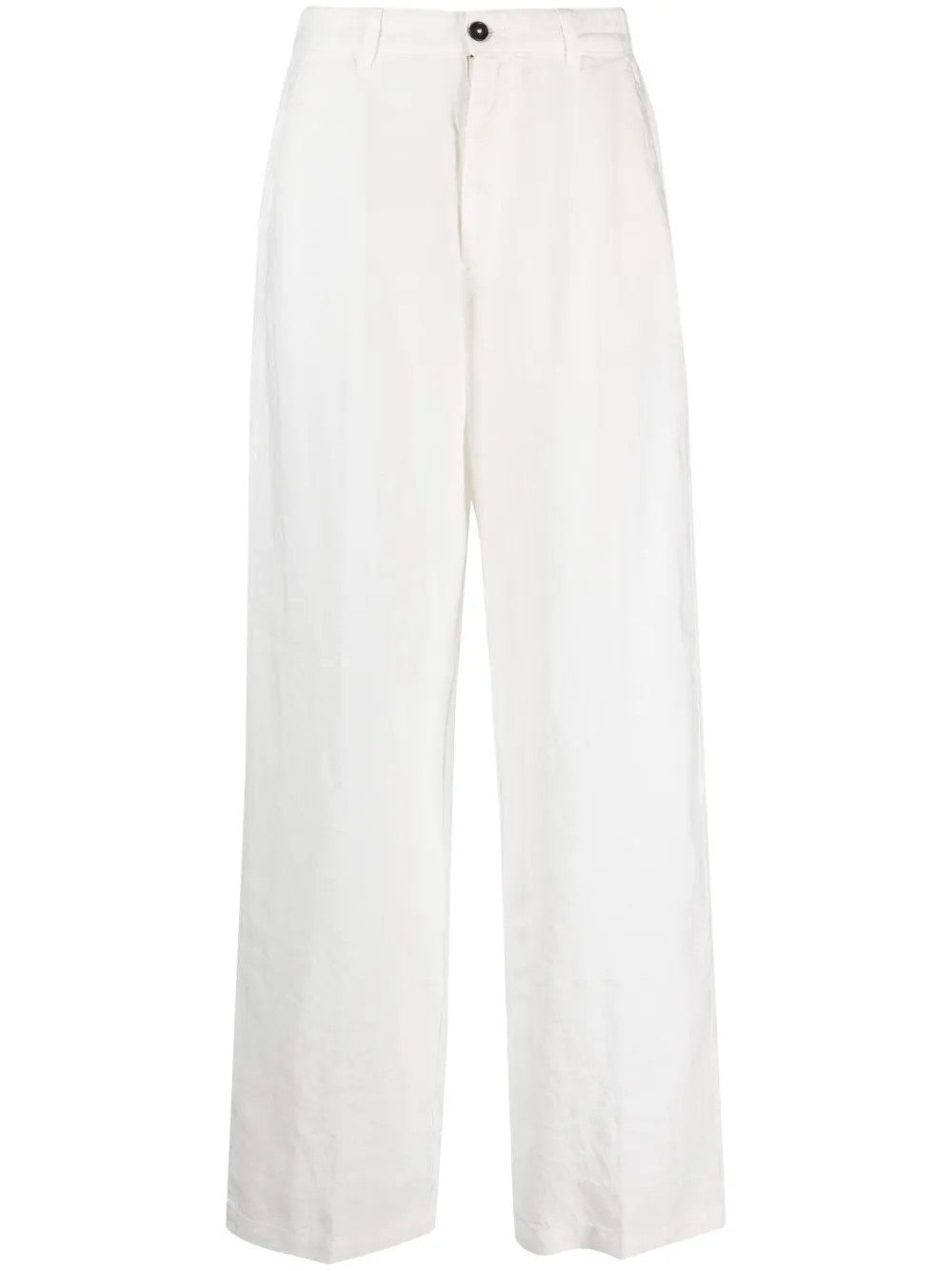 wide-leg linen trousers | Farfetch Global