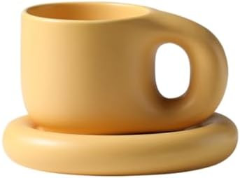 10oz Nordic Ceramic Coffee and Tea Mug – Cute Cup and Saucer Perfect for Coffee Lovers Gifts an... | Amazon (US)