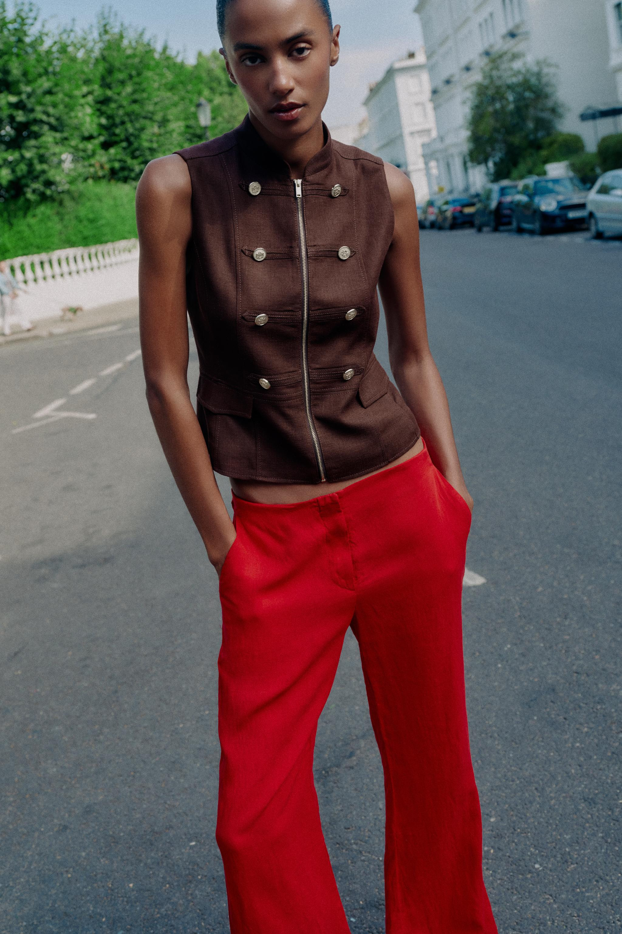 ZIP UP VEST WITH FROG FASTENING | Zara US
