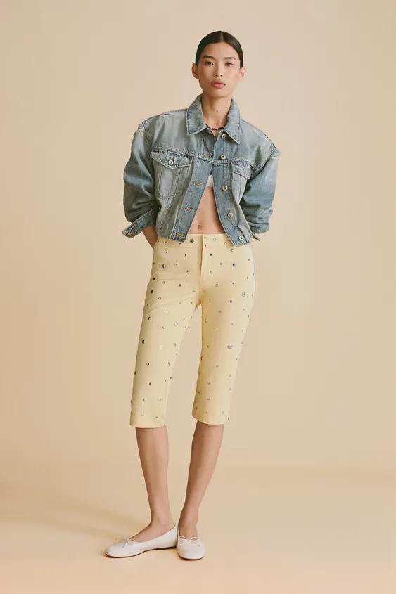 STUDDED CAPRIS | Zara UK