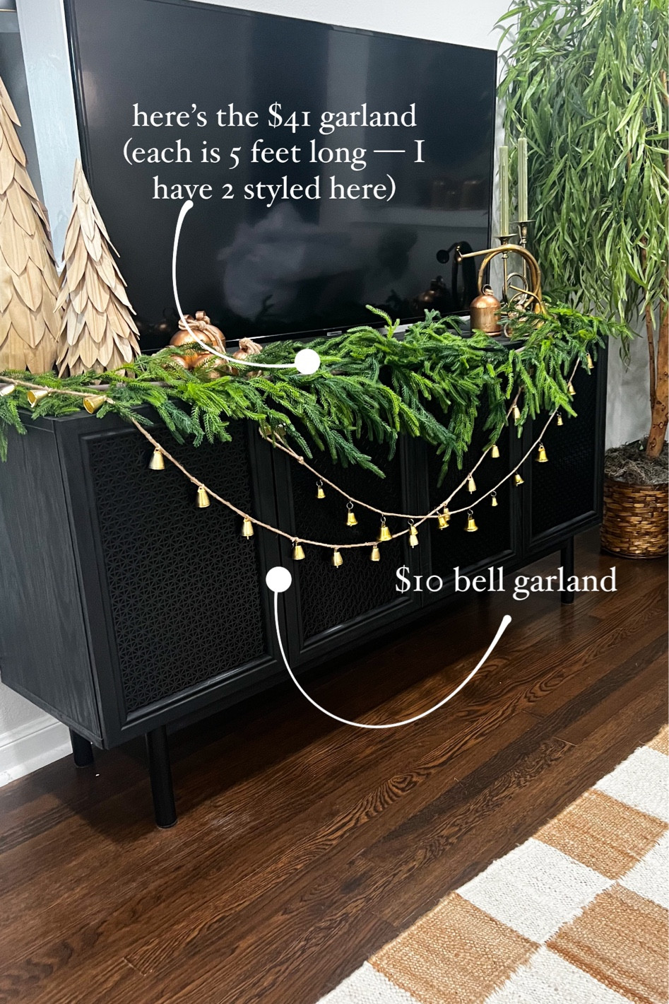 Holiday Garland and gold bells linked! Highly recommend them both Sale 

#LTKHoliday #LTKHolidaySale #LTKhome