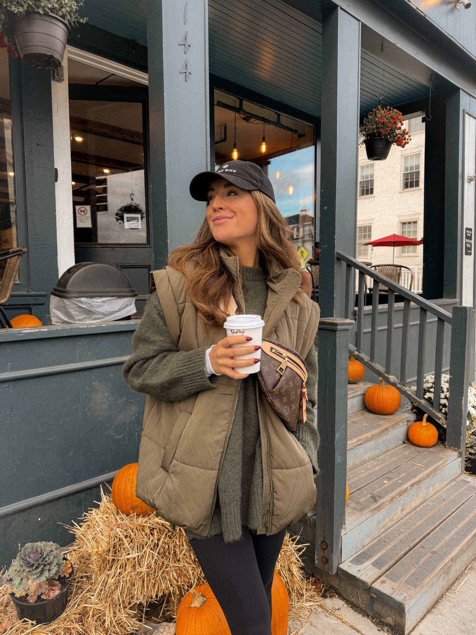 In a M in the Amazon vest! Sweater fits oversized but TTS