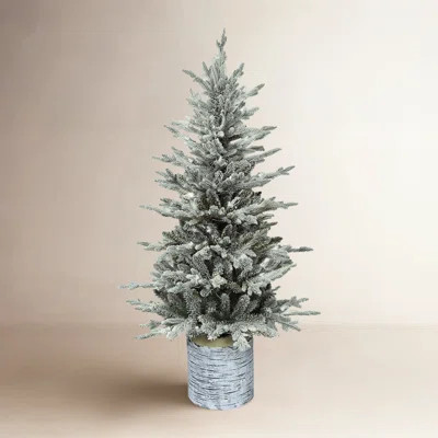 Pre-Lit 4.5' Green Fir Artificial Christmas Tree with 70 Warm White Lights | Wayfair North America
