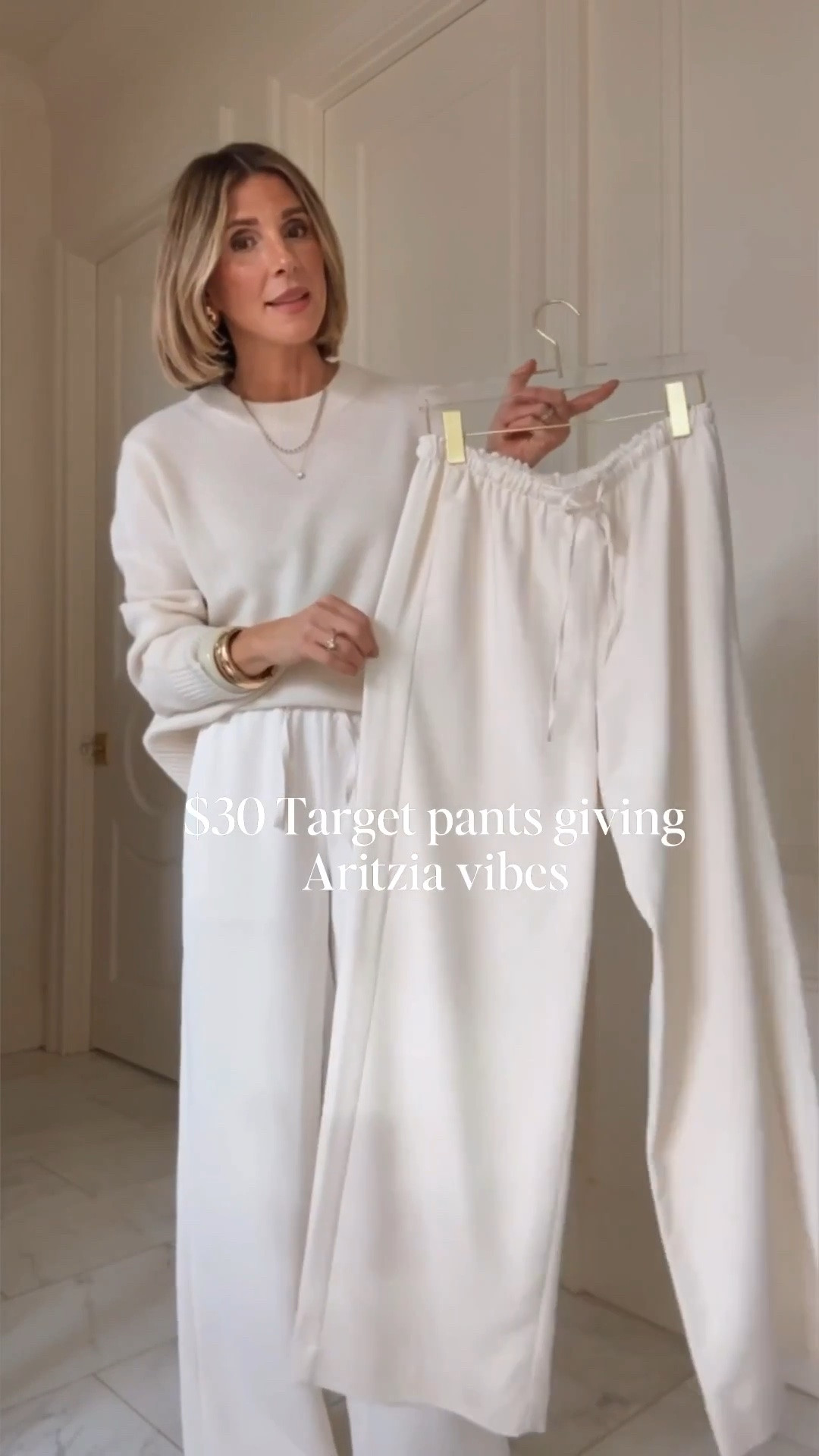 Target drawstring pants giving Aritiza vibes - I'm wearing size small and I'm 5'7 for reference