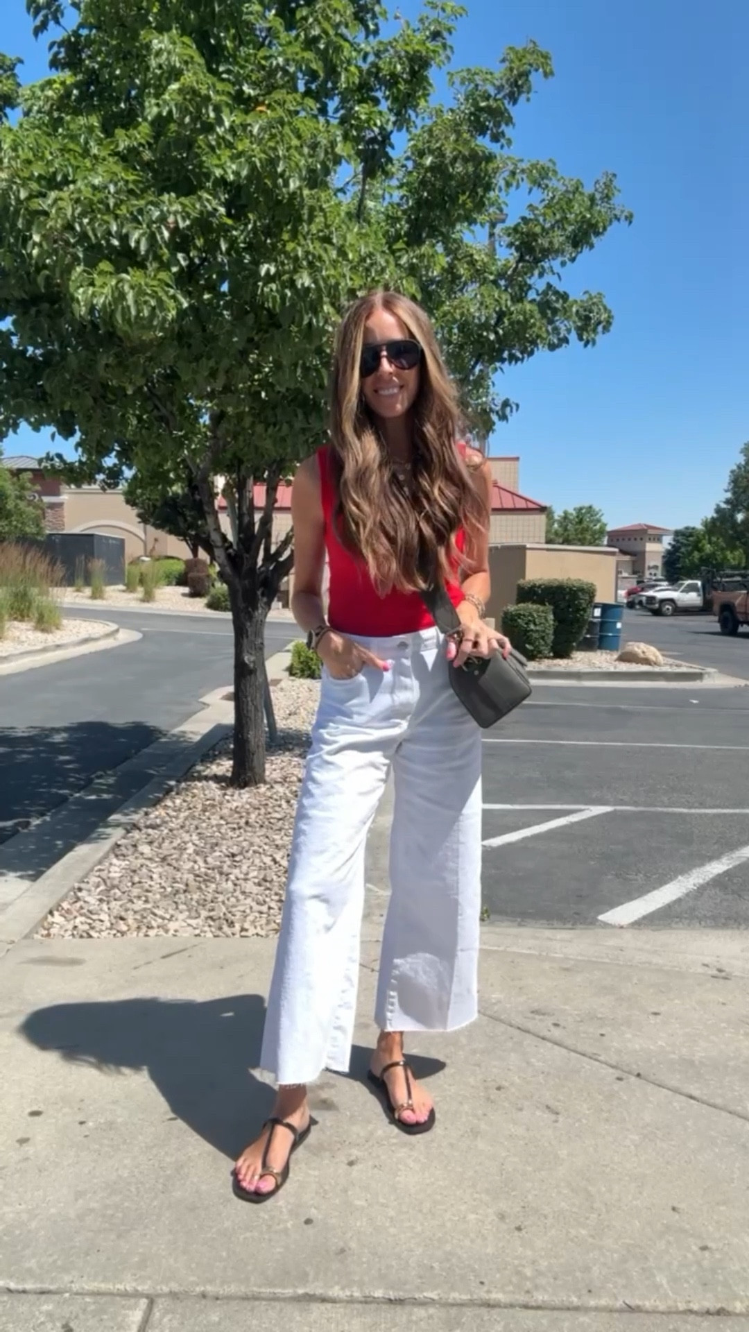 Today’s outfit!!! Including my favorite tank I’ve been wearing in every single color!!

Bag is Louis Vuitton!