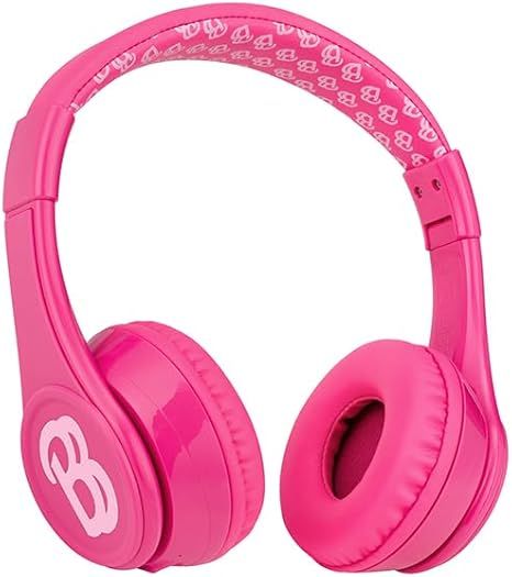 eKids Barbie Bluetooth Headphones, Pink Wireless Headphones with Microphone includes Aux Cord, Vo... | Amazon (US)