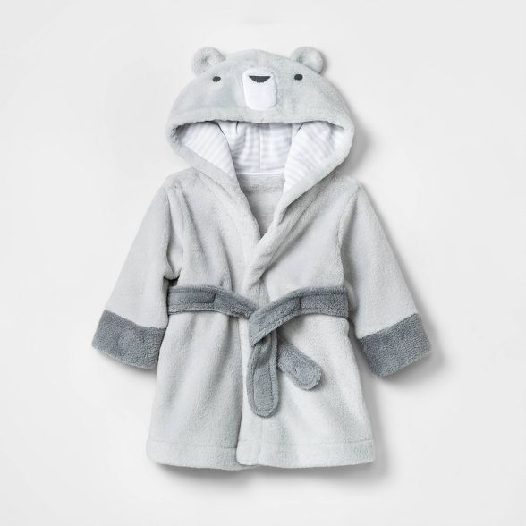 Baby Bear Plush Bath Robe - Cloud Island™ White 0-9M | Target