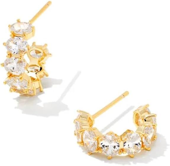 Kendra Scott Cailin Crystal Huggie Earrings, Fashion Jewelry For Women | Amazon (US)