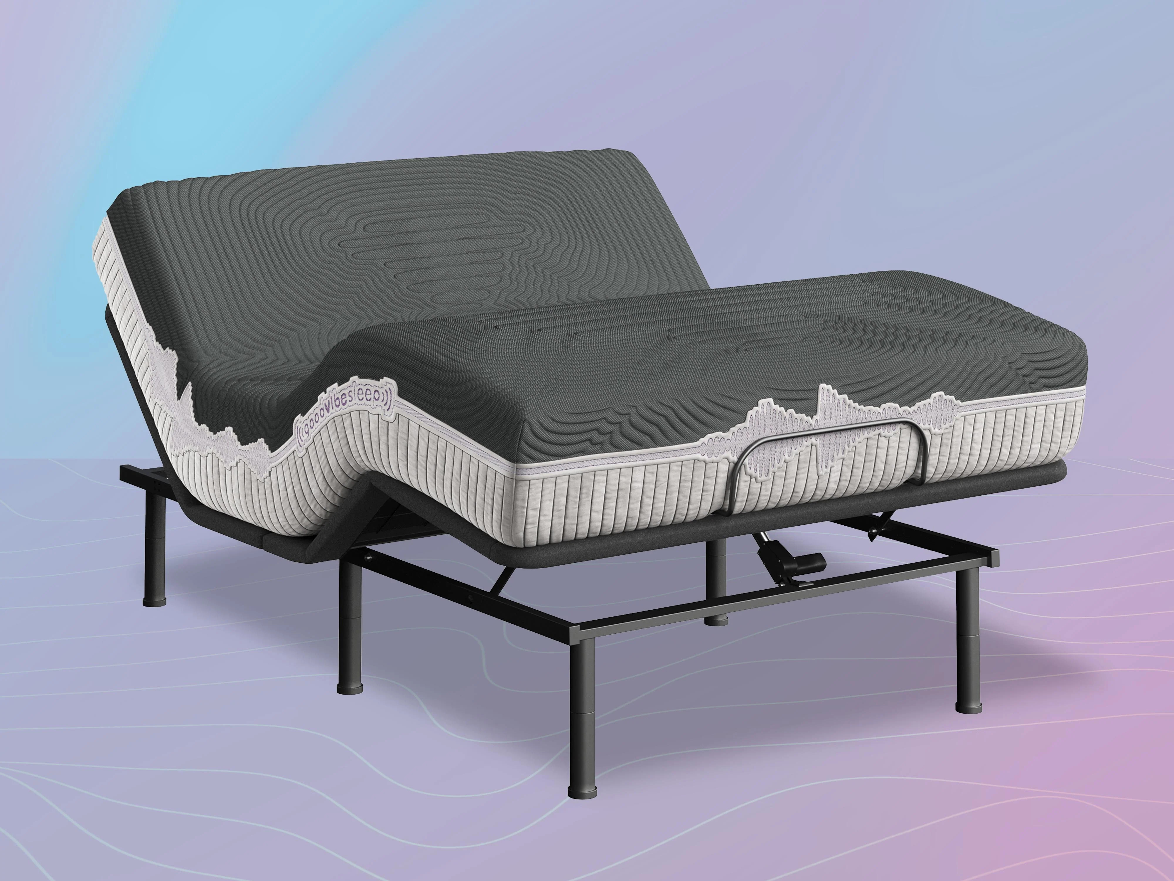 GoodVibeSleep Adjustable Bed Frame | 10 Yr Warranty + 100 Night Trial | Goodvibesleep
