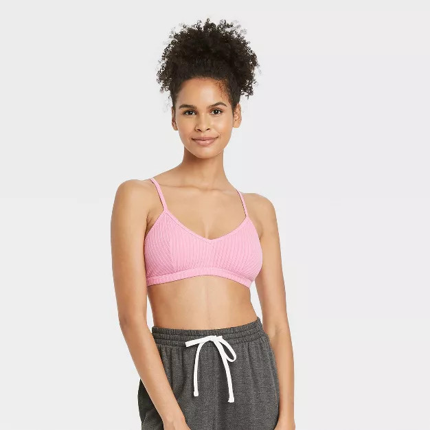 Women's Ribbed Bralette - Colsie™ Pink | Target