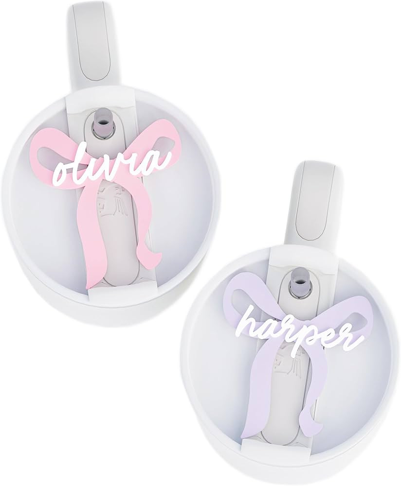 The Cotton & Canvas Co. Personalized Bow Stanley Name Tag, Stanley Name Plate, Acrylic Lid Topper... | Amazon (US)