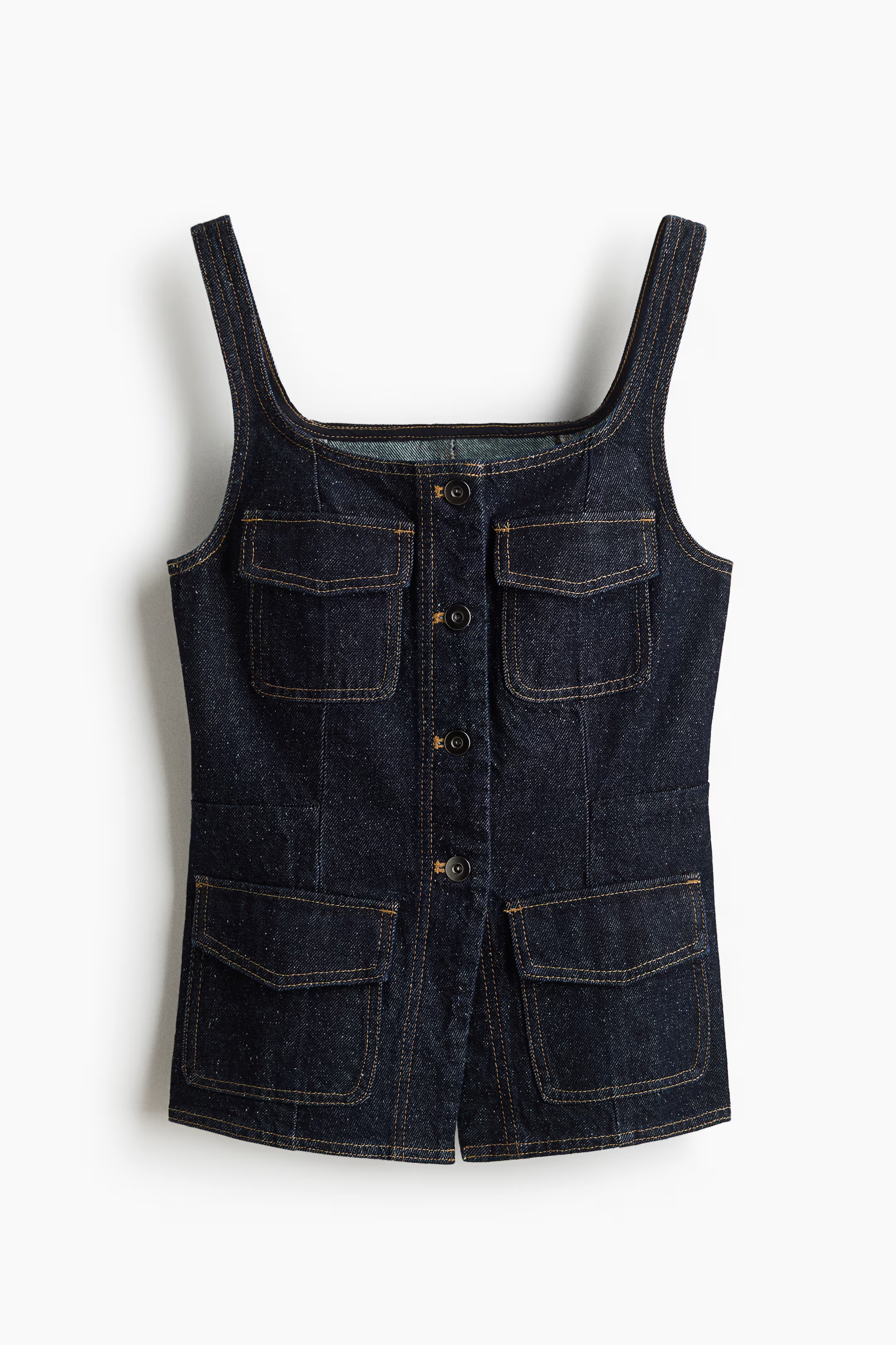 Denim button-front top | H&M (UK, MY, IN, SG, PH, TW, HK)