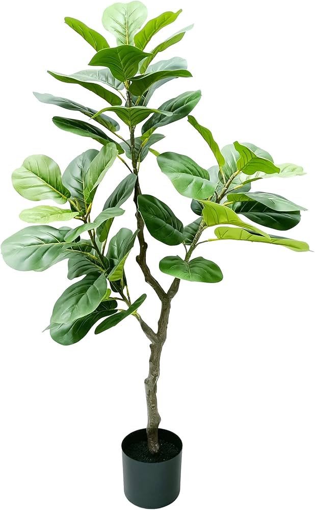 iPreference 46” Faux Fiddle Leaf Fig Tree Faux Ficus Artificial Potted Plants for Interior and ... | Amazon (US)