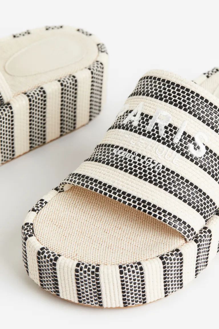 Embroidery-detail Platform Sandals | H&M (US + CA)