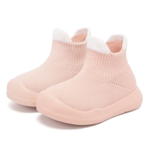 Baby Shoes Girls Boys Baby Sock Shoes with Grip Infant First Walking Sneaker Toddler Slipper Non Slip 18-24 Months | Amazon (US)