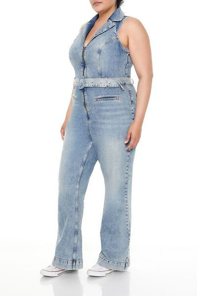 Plus Size Lee Denim Zip-Up Jumpsuit | Forever 21