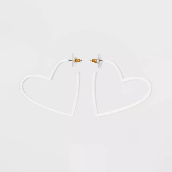 SUGARFIX by BaubleBar Coated Heart Hoop Earrings | Target