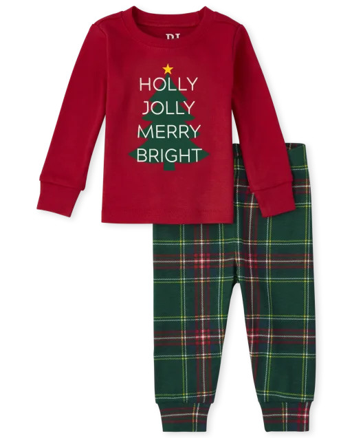 Unisex Baby And Toddler Matching Family Christmas Long Sleeve 'Holly Jolly Merry Bright' Snug Fit... | The Children's Place