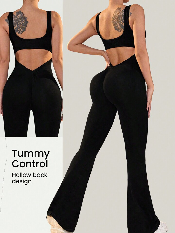 Yoga Basic Peto De Yoga Sin Costuras Para Mujer Con Gran Espalda En Forma De U, Cintura En V Prof... | SHEIN