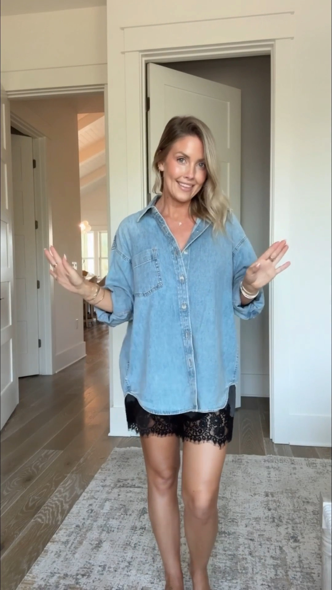 Size Small Amazon shorts / Small cashmere sweater / XS denim shirt / Amazon sunglasses are the brown/brown 


GRWM, get dressed with me, OOTD, rodeo outfit inspo, spring outfits, date night outfits, Amanda west, almost_readyblog

#liketkit #LTKgrwm #LTKootd #LTKSeasonal
