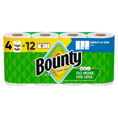 Bounty Select-A-Size Paper Towels - 4 Triple Rolls | Target