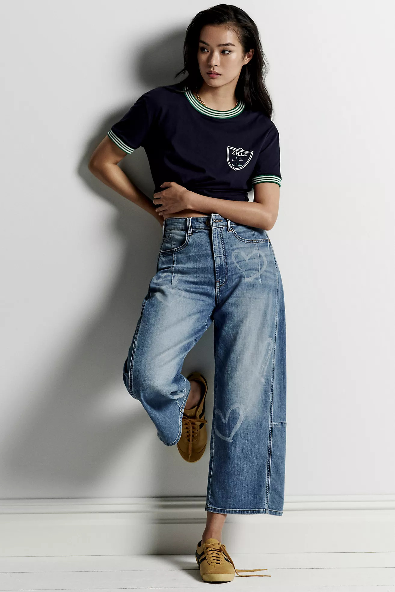 The Kenna Mid-Rise Heritage Barrel Jeans by Pilcro: Valentine's Day Edition | Anthropologie (US)