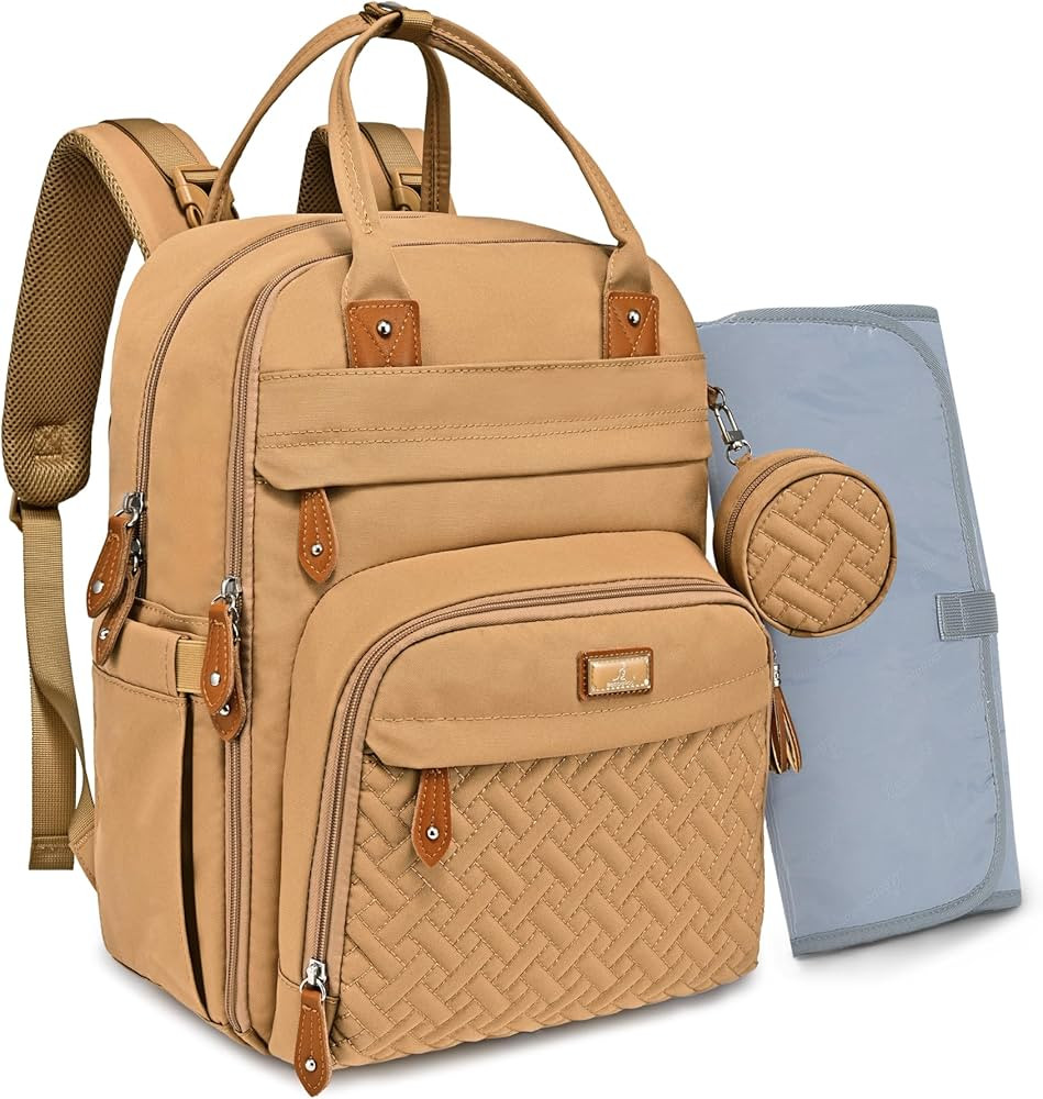 BabbleRoo Diaper Bag Backpack - Baby Essentials Travel Tote - Multi function Waterproof Diaper Ba... | Amazon (US)