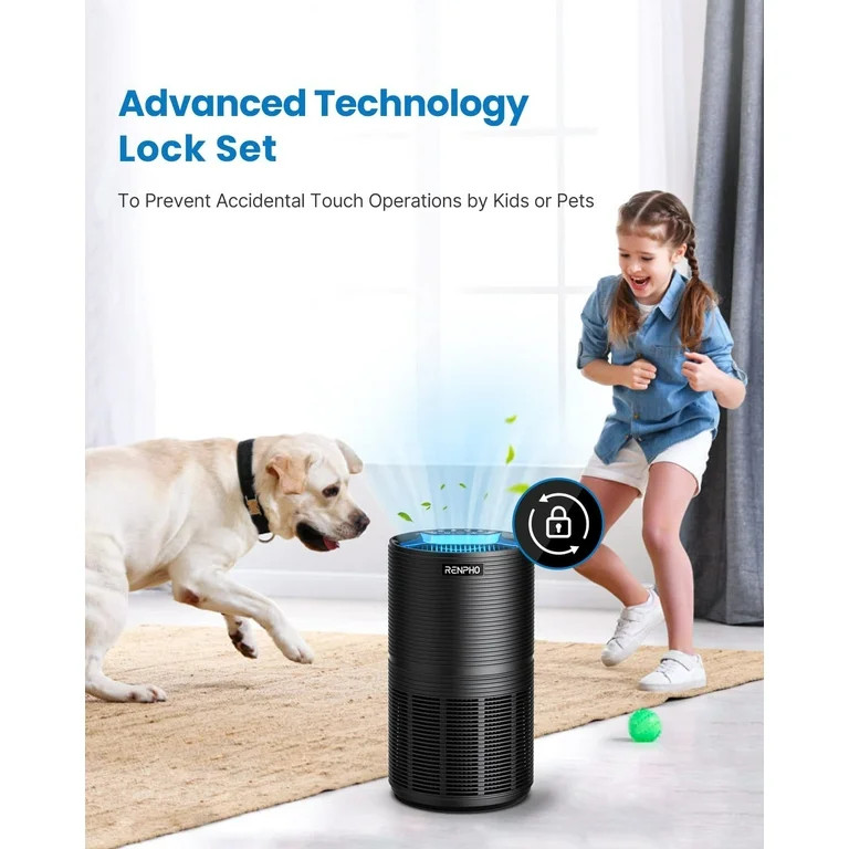RENPHO HEPA Air Purifier for Home Large Room up to 600 Sq.ft, H13 True HEPA Filter Air Cleaner fo... | Walmart (US)