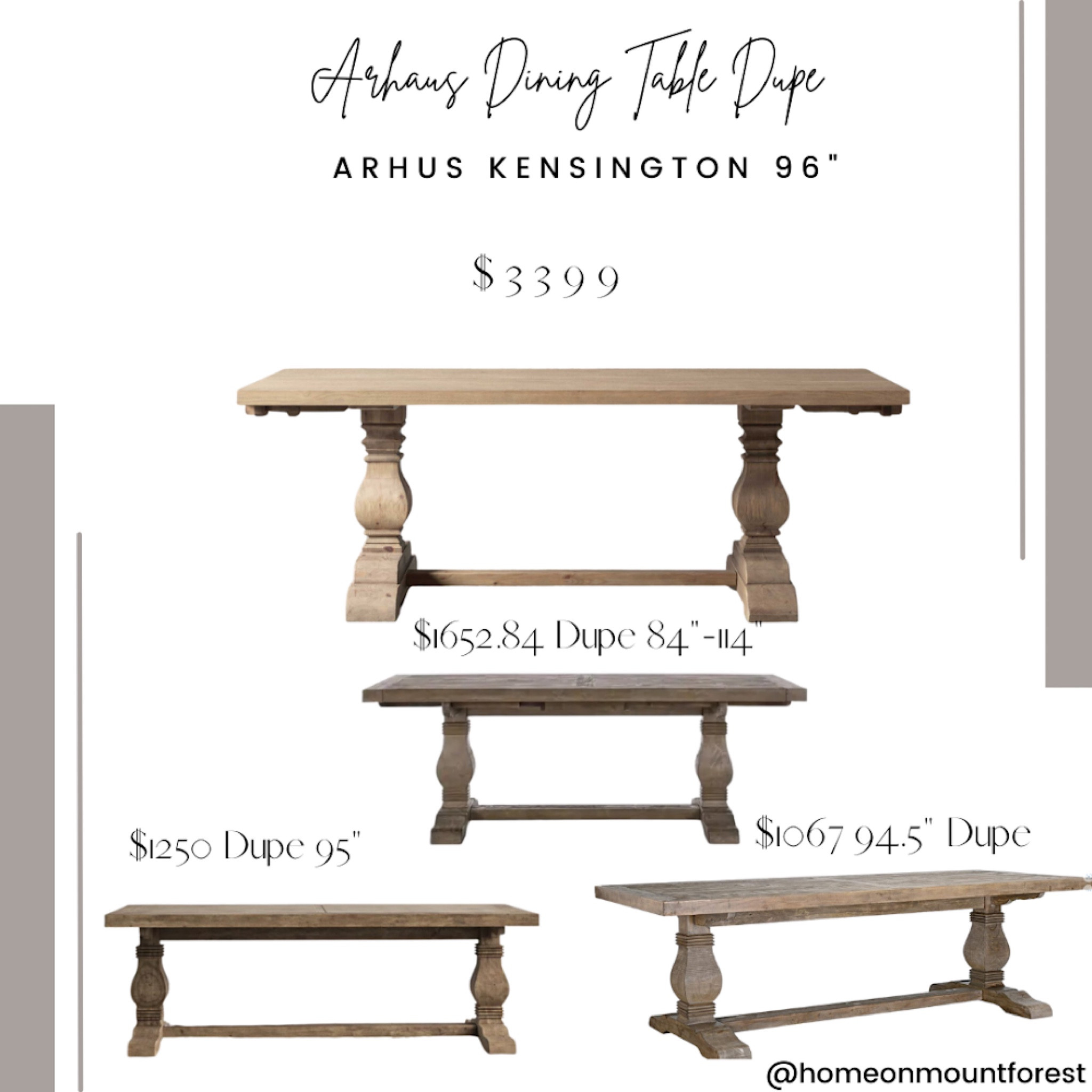 Arhaus Kensington Rectangular Dining Table Dupes!! 

#LTKFind #LTKhome