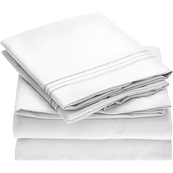 Mellanni Bed Sheet Set - Brushed Microfiber 1800 Bedding - Wrinkle, Fade, Stain Resistant - Hypoa... | Amazon (US)