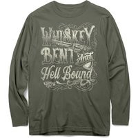 Whiskey Label Long Sleeve T-Shirt, Country Girl® Bent & Hell Bound Tee Shirt, Pistol, Drinking, Whisky, Music Concert Tshirt | Etsy (US)