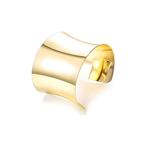 MOEEIJEW Chunky Gold Cuff Bracelets for Women Wide Bangle Chunky Hammered Bangle Statement Cuff Bracelets Punk Jewelry (Gold B) | Amazon (US)