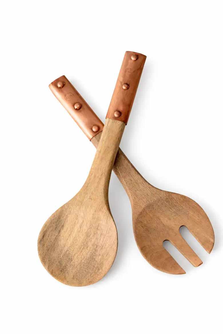 Vintage Inspired Wood Serving Utensils with Copper Strap Handles | Nordstrom | Nordstrom