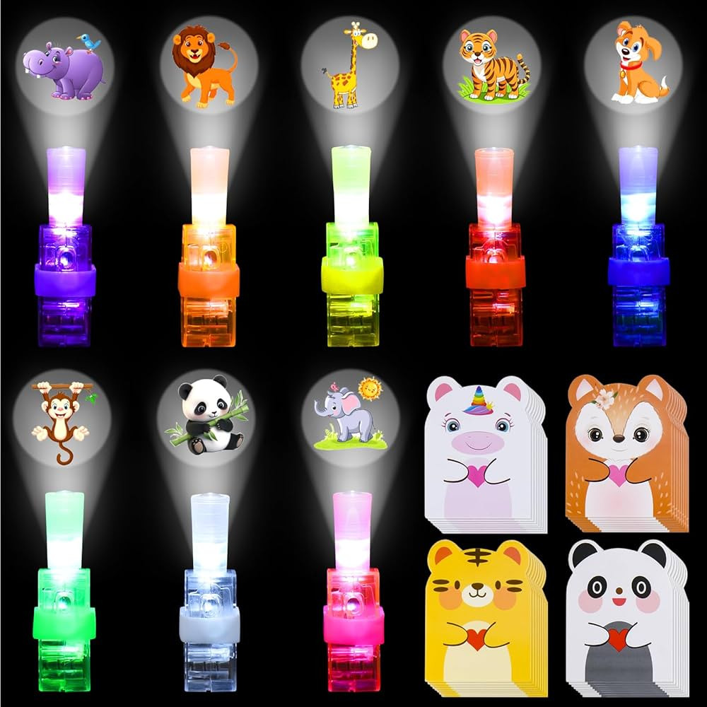 Easter Egg Fillers,32PCS Animals Finger Lights with Cards Party Favors for Kids,Easter Gifts for ... | Amazon (US)