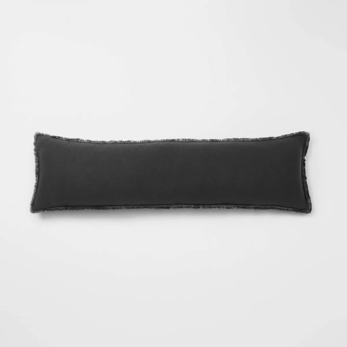 Lumbar Heavyweight Linen Blend Throw Pillow Washed Black - Casaluna™ | Target