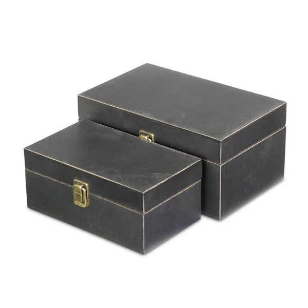 Thornell 2 Piece Wooden Decorative Box Set | Wayfair North America