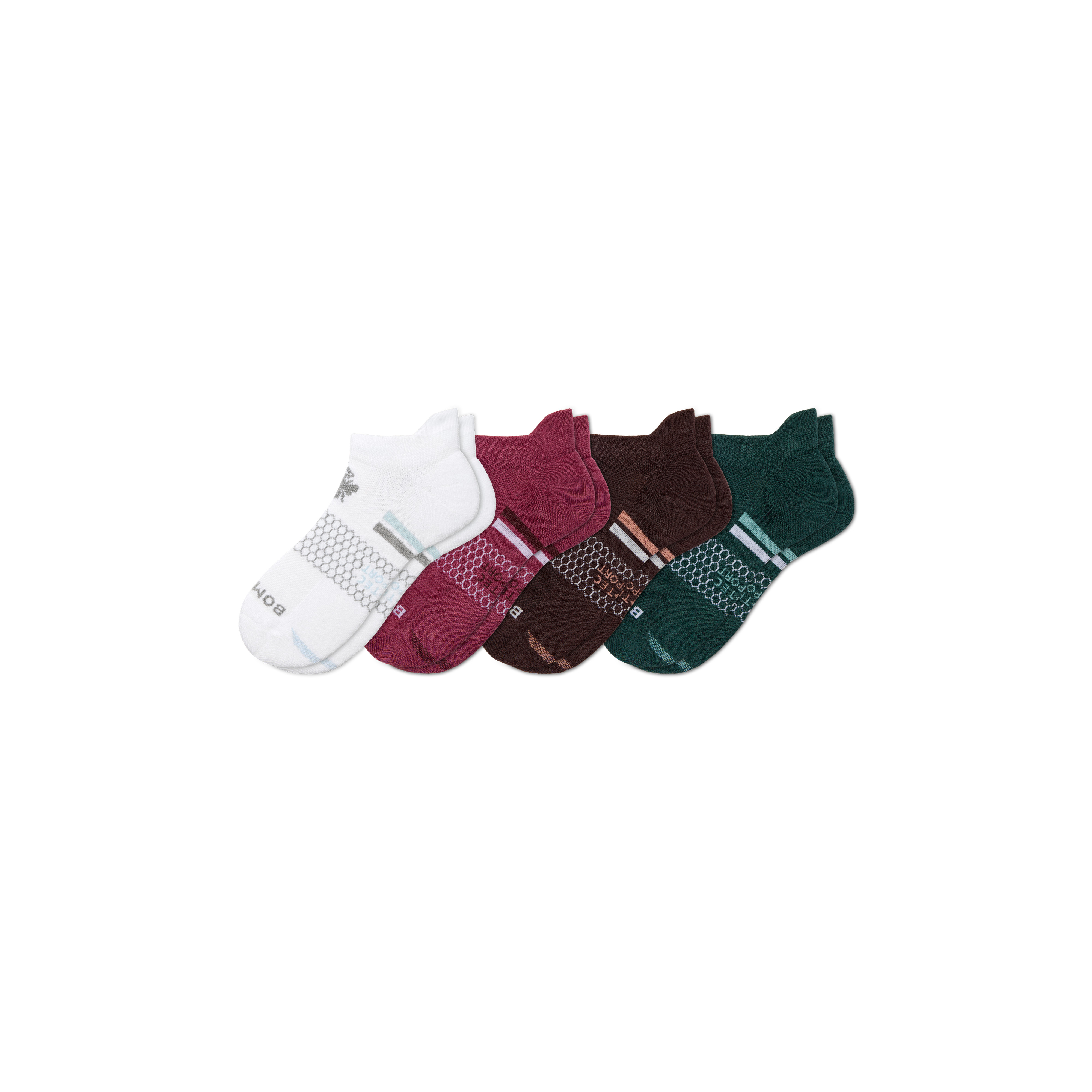 Women's All Sport Ankle Sock 4-Pack - Black - Large - Cotton Blend - Bombas | Bombas