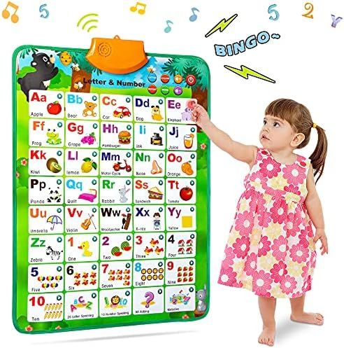 NARRIO Educational Toys for 2 3 4 Year Old Boys Gifts, Interactive Alphabet Wall Chart Learning A... | Amazon (US)