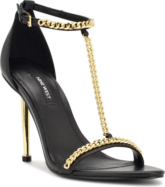 Nine West Ropes T-Strap Sandal | Black Heels | Black Shoes | Spring Outfits 2023 | Nordstrom