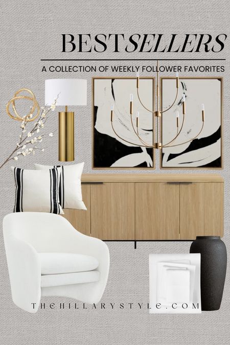 Weekly Best Sellers Home: Furniture and home decor pics from Walmart, target Amazon and Wayfair. Fluted sideboard, modern accent, chair, outdoor throw pillows, gold lamp, gold chandelier, wall, art floral, stems, bedsheets, ceramic vase.

#LTKhome #LTKSeasonal #LTKstyletip