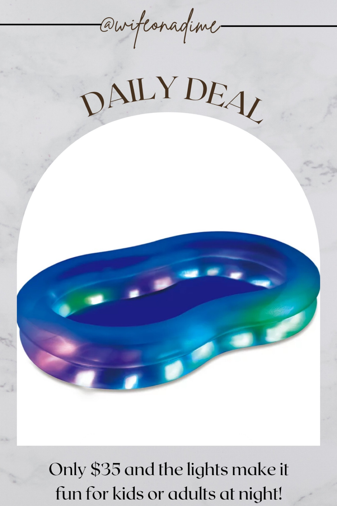 Light up inflatable pool on sale! 

#LTKsalealert #LTKSeasonal #LTKswim