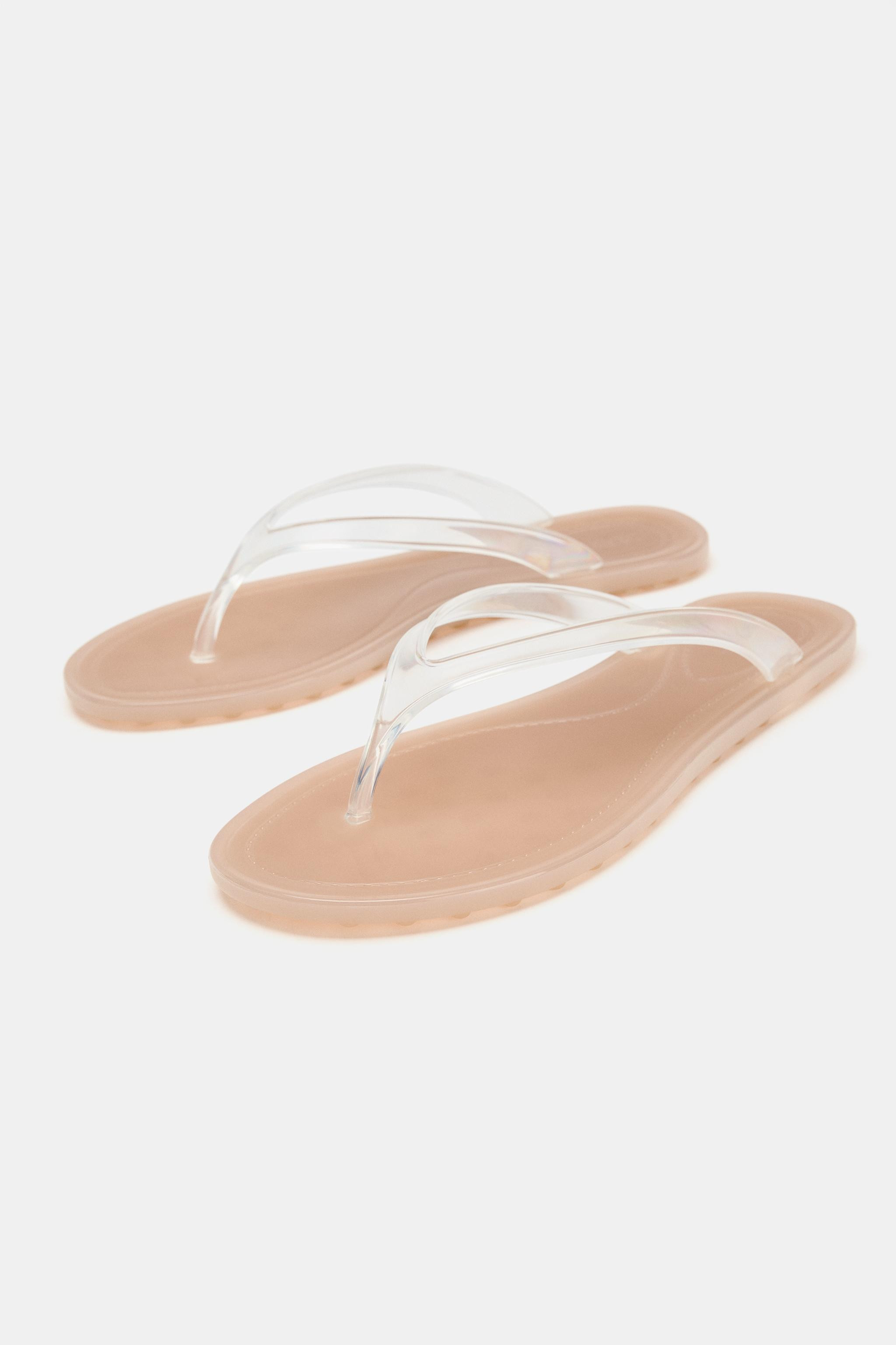 VINYL SLIDE SANDALS | Zara US