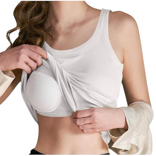 Camisole Tops for Women Built in Bra Summer Casual Padded Tanks Cotton Basic Shelf Bra Tank Tops Workout Yoga Shirts | Amazon (US)