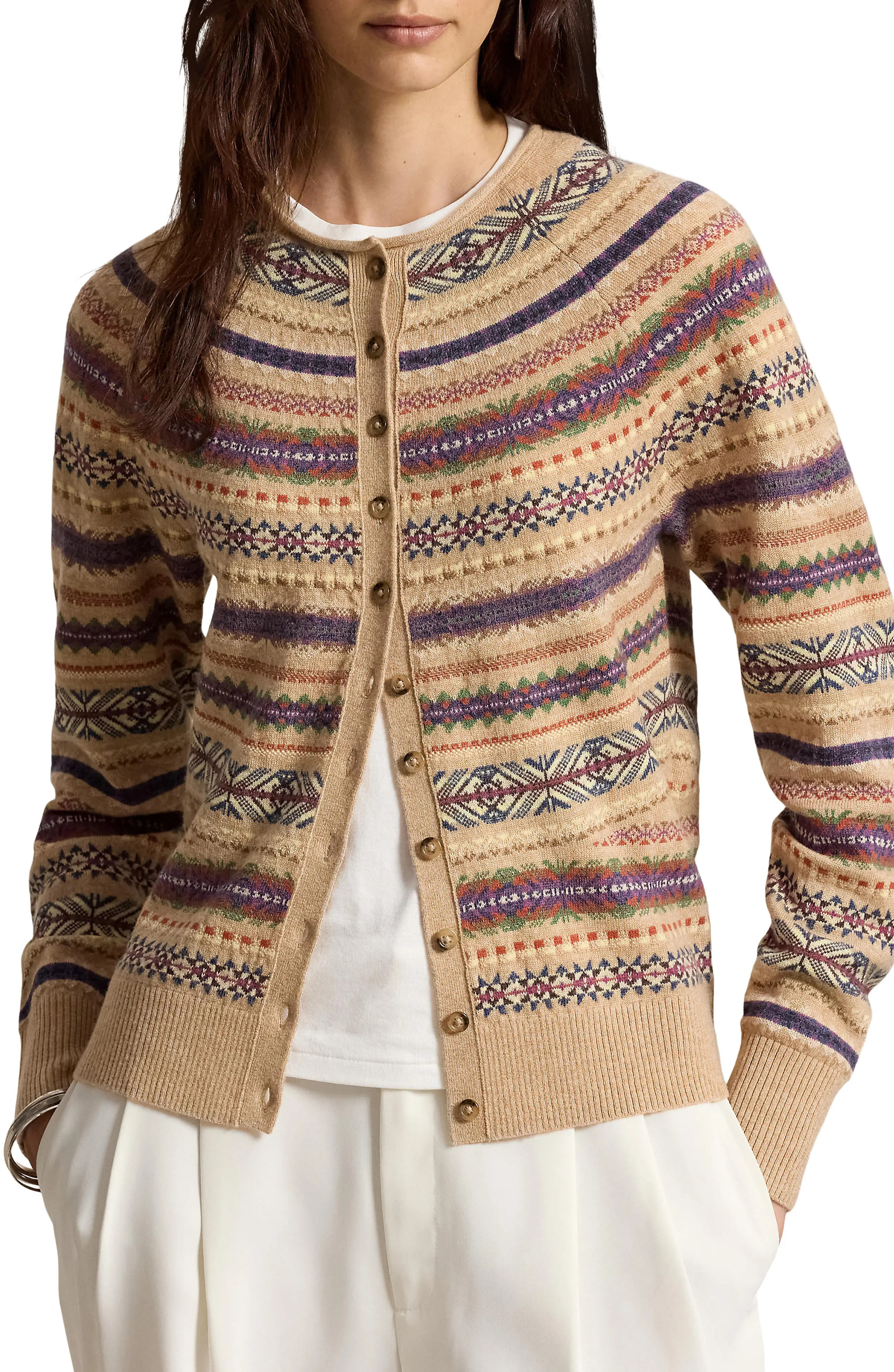 Fair Isle Wool Blend Cardigan (Women) | Nordstrom | Nordstrom