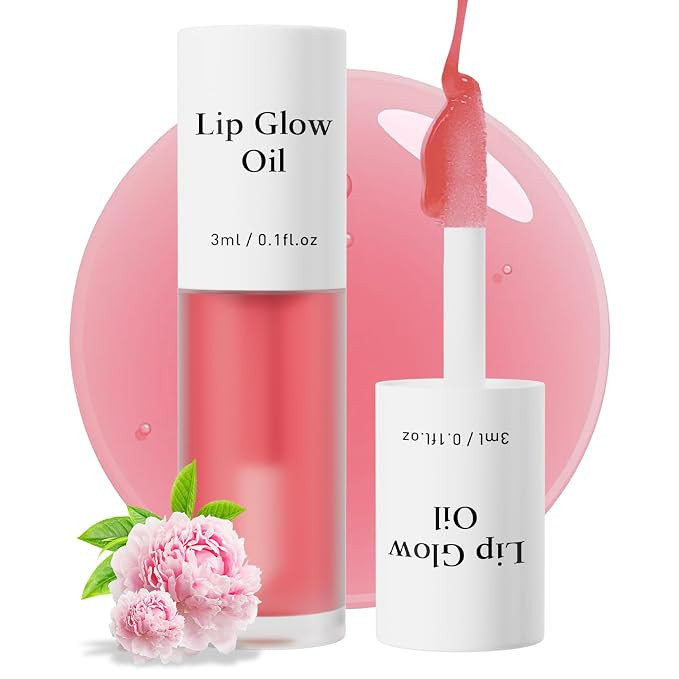 Hydrating Lip Glow Oil, Moisturizing Lip Plumper Gloss, Transparent Plumping Lip Gloss, Lip Oil, ... | Amazon (US)